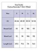 Swedish Posture - Posture Reminder T-Shirt for Men - Posture Corrector, Black or White