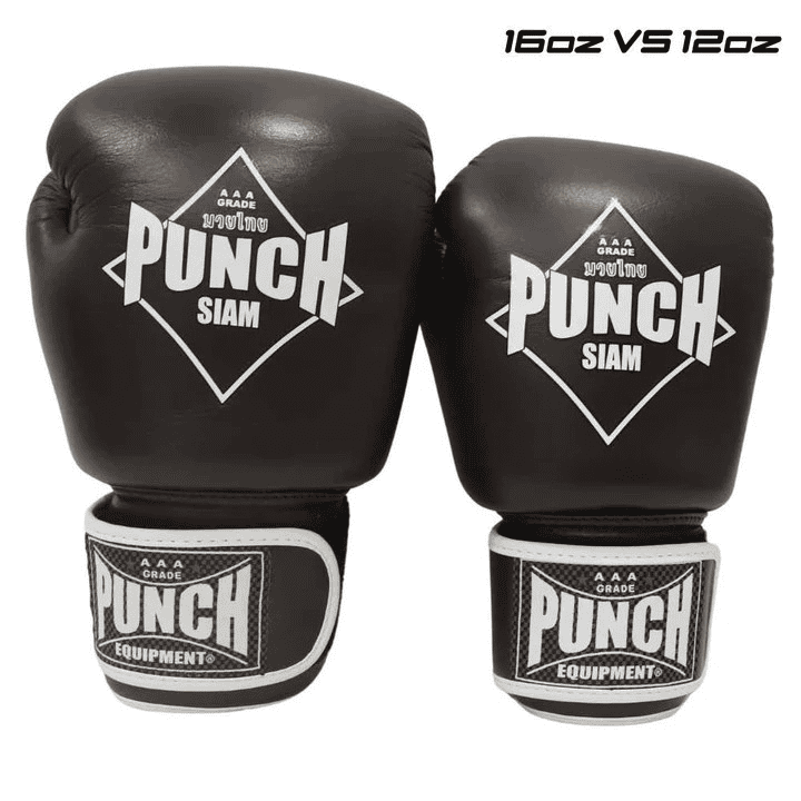 PUNCH Siam Leather Boxing Gloves, 12OZ - Chocolate color