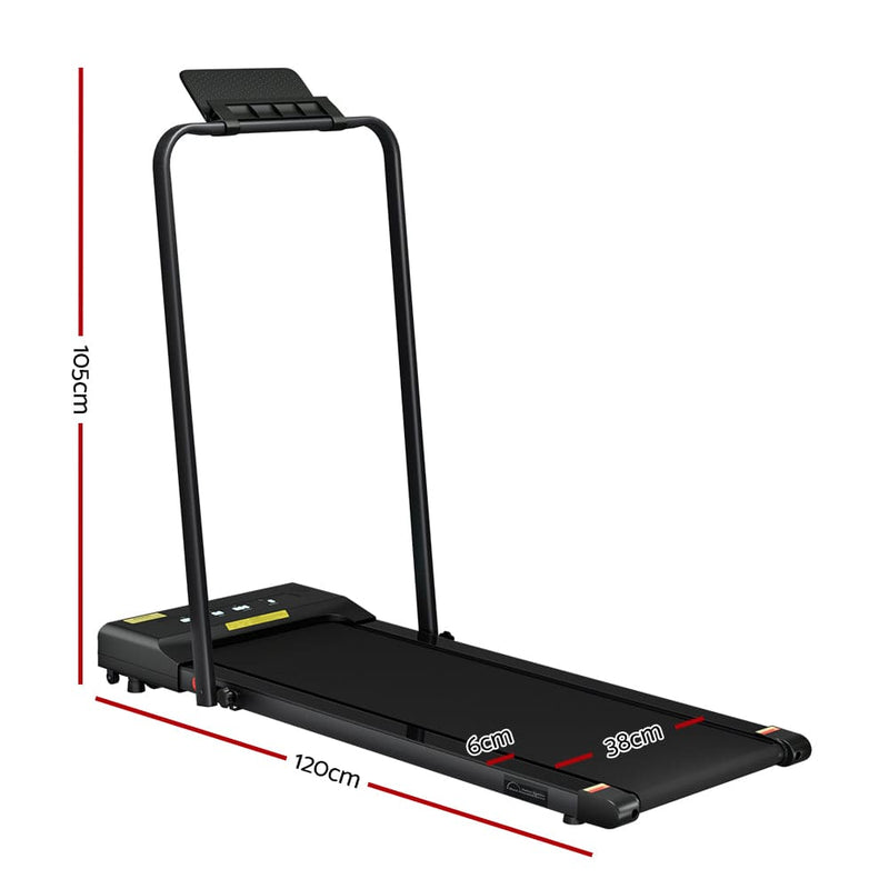 SUPER SALE!!! EFit Treadmill Electric Walking Pad Under Desk Home Gym Fitness 380mm Black - ONLINE ONLY