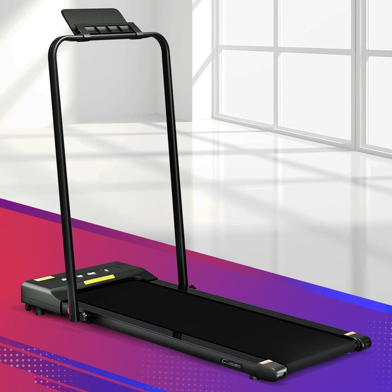 SUPER SALE!!! EFit Treadmill Electric Walking Pad Under Desk Home Gym Fitness 380mm Black - ONLINE ONLY