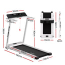 Efit Treadmill Electric Home Gym Fitness Exercise Fully Foldable 450mm White - ONLINE ONLY