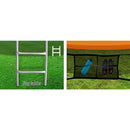 EFit 10FT Trampoline for Kids w/ Ladder Enclosure Safety Net Rebounder Orange- ONLINE ONLY