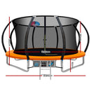 Everfit 12FT Trampoline for Kids w/ Ladder Trampoline Enclosure Safety Net Rebounder Orange - ONLINE ONLY