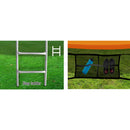 14ft Trampoline Everfit Kids Trampoline Rebounder w/ Ladder Basketball Hoop Orange - ONLINE ONLY
