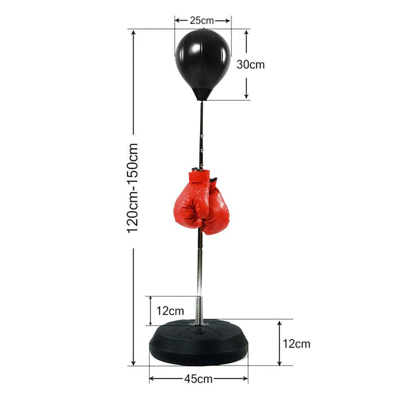 Free-Standing Boxing Set: PU Punching Ball & Boxing Gloves - ONLINE ONLY