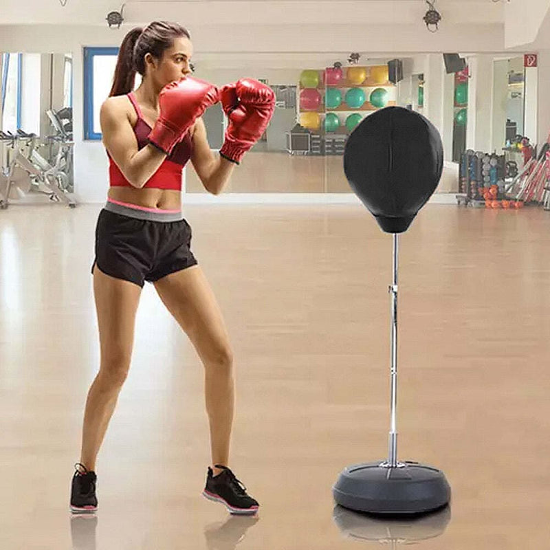 Free-Standing Boxing Set: PU Punching Ball & Boxing Gloves - ONLINE ONLY