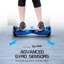 BULLET Electric Hoverboard Scooter 6.5 Inch Wheels, Colour LED Lighting, Carry Bag, Gen III Blue Galaxy  - ONLINE ONLY
