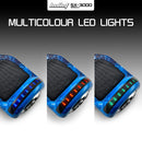 BULLET Electric Hoverboard Scooter 6.5 Inch Wheels, Colour LED Lighting, Carry Bag, Gen III Blue Galaxy  - ONLINE ONLY