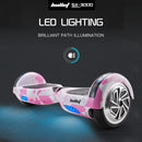 BULLET Electric Hoverboard Scooter 6.5 Inch Wheels, Colour LED Lighting, Carry Bag, Gen III Pink Cam  - ONLINE ONLY