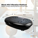 Black Mini Vibration Platform - Magnet Therapy Vibrating Machine Exercise Plate - ONLINE ONLY