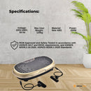 Gold Mini Vibration Platform Magnet Therapy Vibrating Machine Exercise Plate - ONLINE ONLY