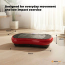 Social Hike Red Vibration Machine Platform - Exercise Plate Whole Body Workout - ONLINE ONLY