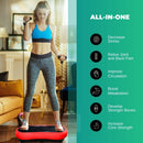 Social Hike Red Vibration Machine Platform - Exercise Plate Whole Body Workout - ONLINE ONLY
