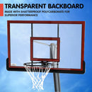 Kahuna Portable Basketball Hoop Ring Stand 56 Inch Height Adjustable 2.3m-3.05m Polycarbonate Backboard - ONLINE ONLY