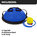 Powertrain 58cm Half Yoga Ball Balance Trainer Anti-Slip Stability Dome (Blue) - ONLINE ONLY