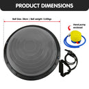 Powertrain 58cm Half Yoga Ball Balance Trainer Anti-Slip Stability Dome (Grey) - ONLINE ONLY