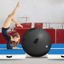 Powertrain Inflatable Air Barrel Gymnastics Roller 120cm x 75cm - Black PVC Tumbling Mat for Flips & Balance - ONLINE ONLY
