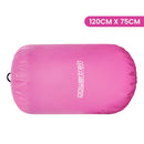 Powertrain Inflatable Air Barrel Gymnastics Roller 120cm x 75cm - Pink PVC Tumbling Mat for Flips & Balance - ONLINE ONLY