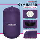Powertrain Inflatable Air Barrel Gymnastics Roller 120cm x 75cm - Purple PVC Tumbling Mat for Flips & Balance - ONLINE ONLY