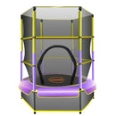 Kahuna 4.5ft Trampoline Round Free Safety Net Spring Pad Cover Mat Outdoor Yellow Purple - ONLINE ONLY