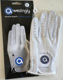 Awezingly Premium Quality Cabretta Leather Golf Glove for Men - White (M/L) - ONLINE ONLY