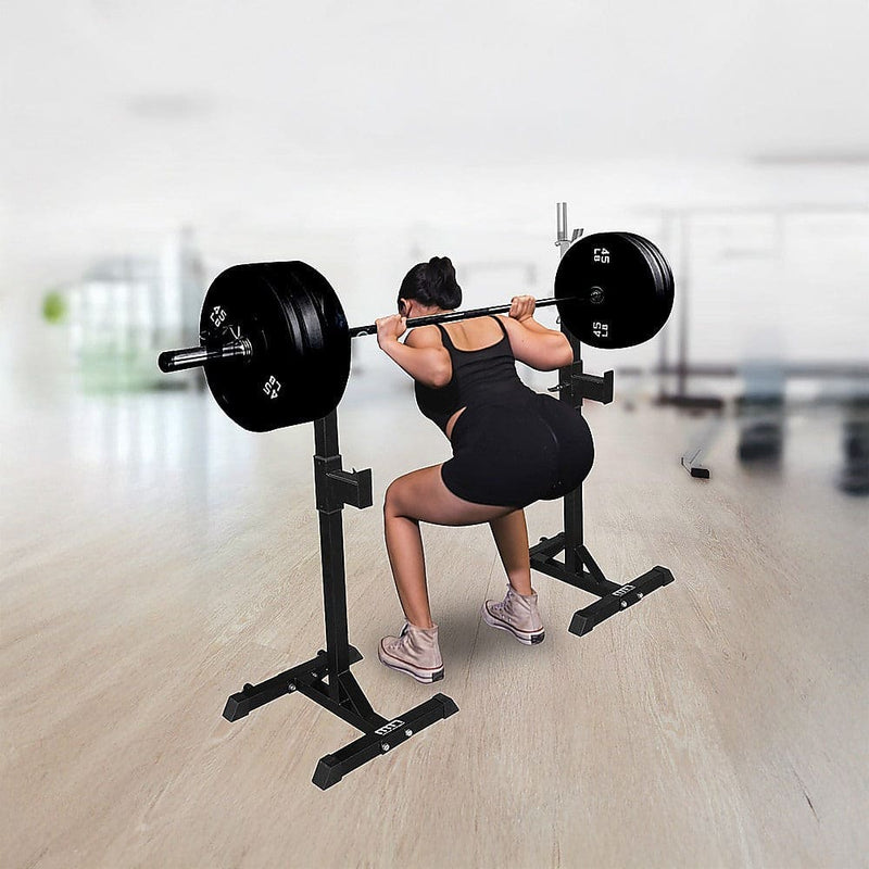 Squat Rack Stand Pair Bench Press Weight Lifting Barbell (Online Only)