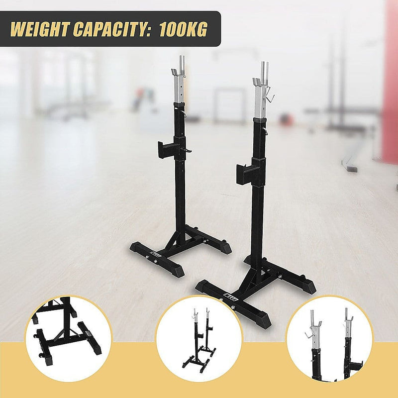 Squat Rack Stand Pair Bench Press Weight Lifting Barbell (Online Only)