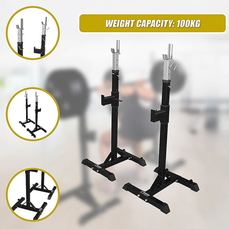 Squat Rack Stand Pair Bench Press Weight Lifting Barbell (Online Only)