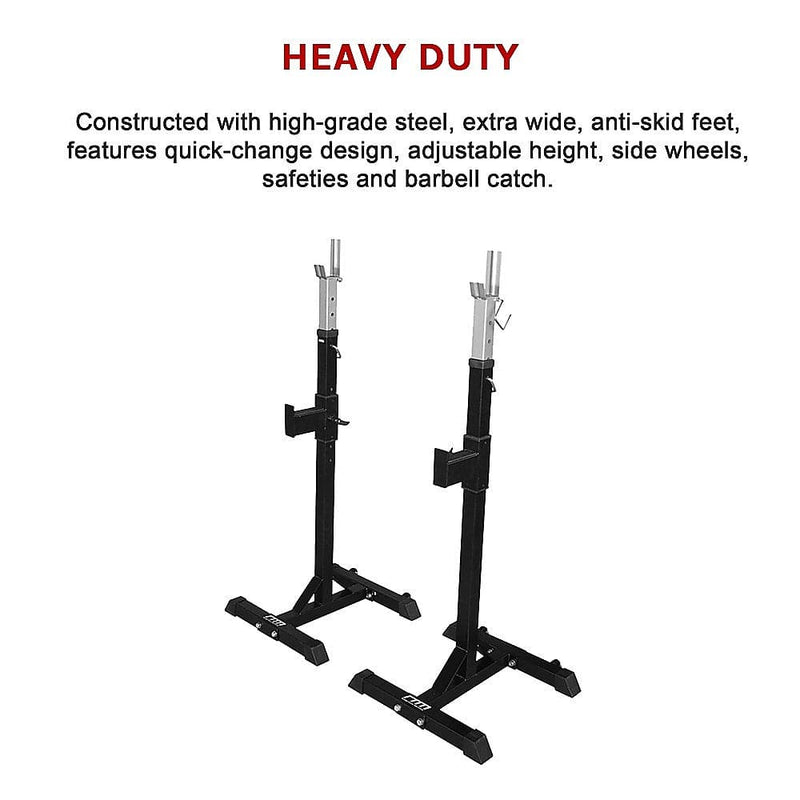 Squat Rack Stand Pair Bench Press Weight Lifting Barbell (Online Only)