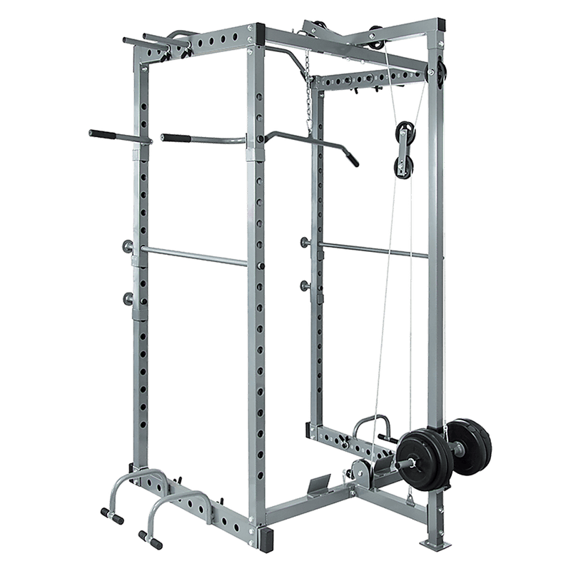 Power Rack Squat Cage Stands w Lat Pulldown Home Gym - ONLINE ONLY