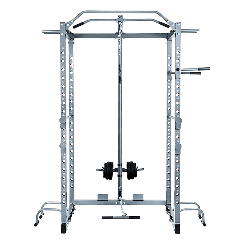 Power Rack Squat Cage Stands w Lat Pulldown Home Gym - ONLINE ONLY