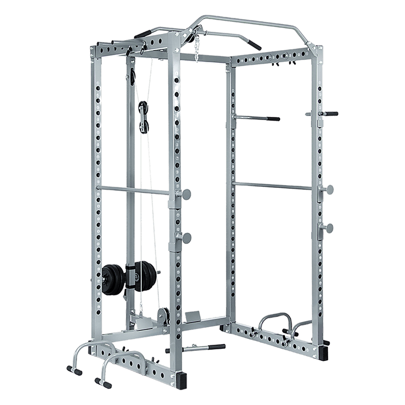 Power Rack Squat Cage Stands w Lat Pulldown Home Gym - ONLINE ONLY