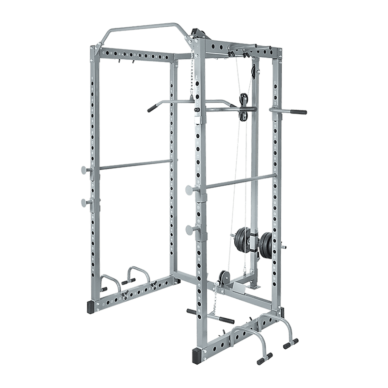 Power Rack Squat Cage Stands w Lat Pulldown Home Gym - ONLINE ONLY