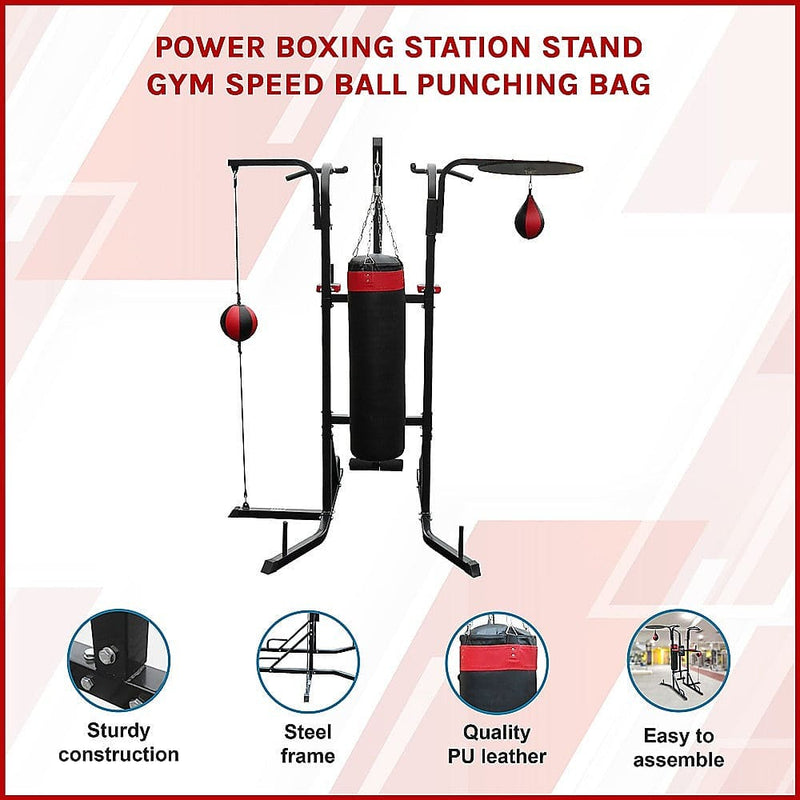 Power Boxing Station Stand Gym Speed Ball Punching Bag [ONLINE ONLY]