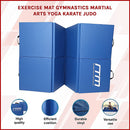 Folding Blue Exercise Mat – Gymnastics, Martial Arts, Yoga, Karate & Judo Training - ONLINE ONLY