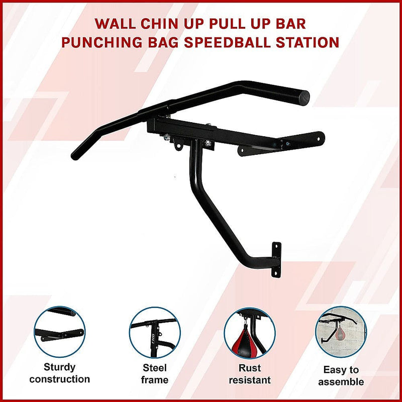 Wall Chin Up Pull Up Bar Punching Bag SpeedBall Station [ONLINE ONLY]