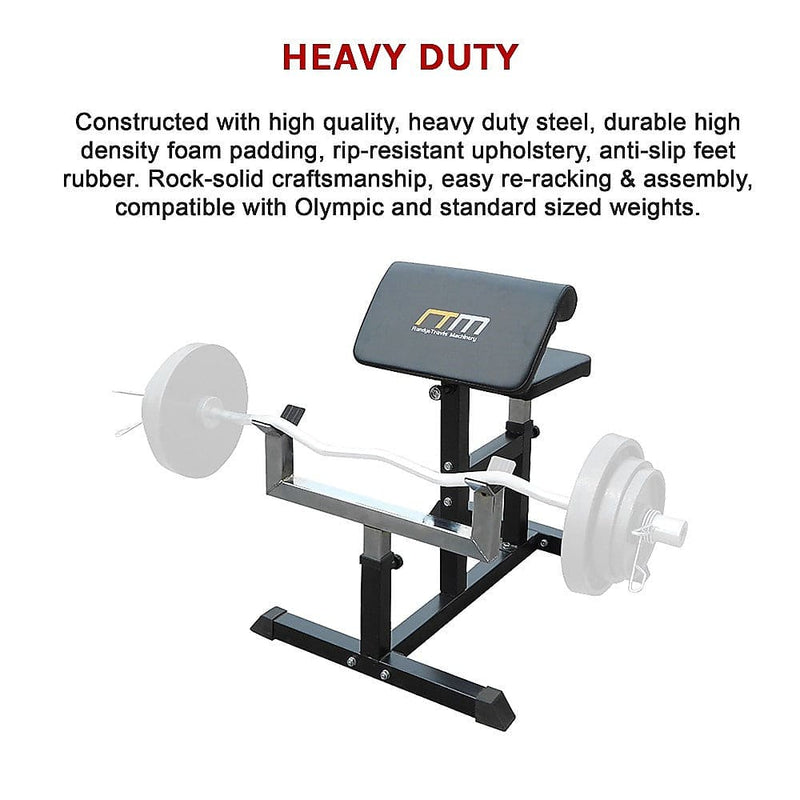 Preacher Curl Bench Weights Commercial Bicep Arms - ONLINE ONLY