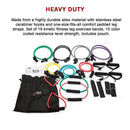 19PC Resistance Exercise Fitness Bands Tubes Kit Yoga Set (Online Only)