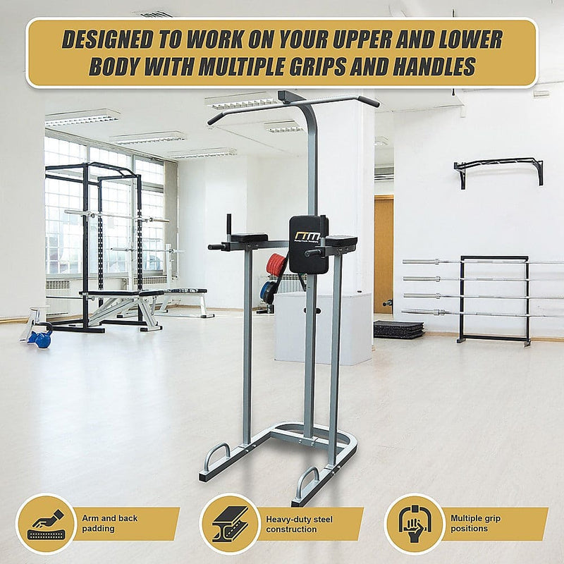 AB Power Tower Dip Chin Push Up Home Gym MultiStation - ONLINE ONLY