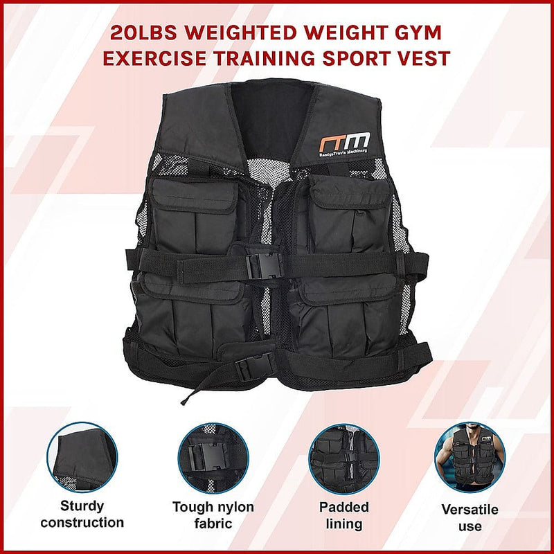 20LBS Weighted Weight Gym Exercise Training Sport Vest [ONLINE ONLY]