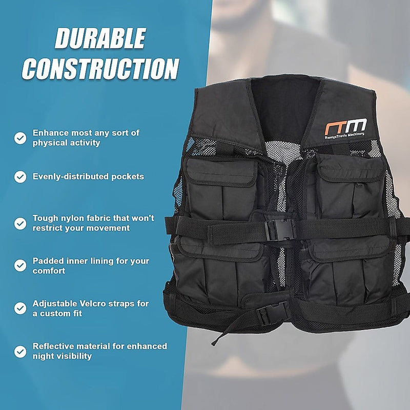 20LBS Weighted Weight Gym Exercise Training Sport Vest [ONLINE ONLY]