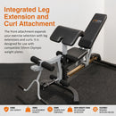 FID Flat Incline Decline Bench Press w/ Leg Extension [ONLINE ONLY]