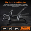 FID Flat Incline Decline Bench Press w/ Leg Extension [ONLINE ONLY]