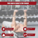 Heavy Duty EZ Curl Barbell – Weightlifting Bar with Spinlock Collars for Gym Training - ONLINE ONLY