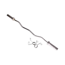 120cm Chrome Olympic EZ Curl Bar – Weightlifting Barbell for Home Gym Training - ONLINE ONLY