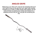 120cm Chrome Olympic EZ Curl Bar – Weightlifting Barbell for Home Gym Training - ONLINE ONLY