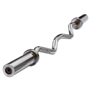 120cm Chrome Olympic EZ Curl Bar – Weightlifting Barbell for Home Gym Training - ONLINE ONLY