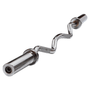 Chrome Olympic Curl Bar Barbell Heavy Duty EZ with Spring Collars [ONLINE ONLY]