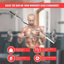 Chrome Olympic Curl Bar Barbell Heavy Duty EZ with Spring Collars [ONLINE ONLY]