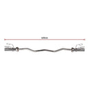 Chrome Olympic Curl Bar Barbell Heavy Duty EZ with Spring Collars [ONLINE ONLY]